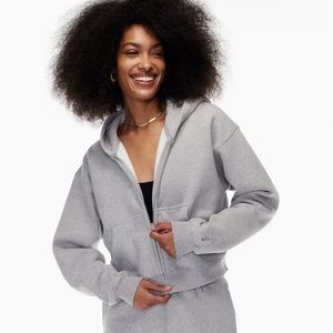 Aritzia TNA cozy boxy boyfriend zip up